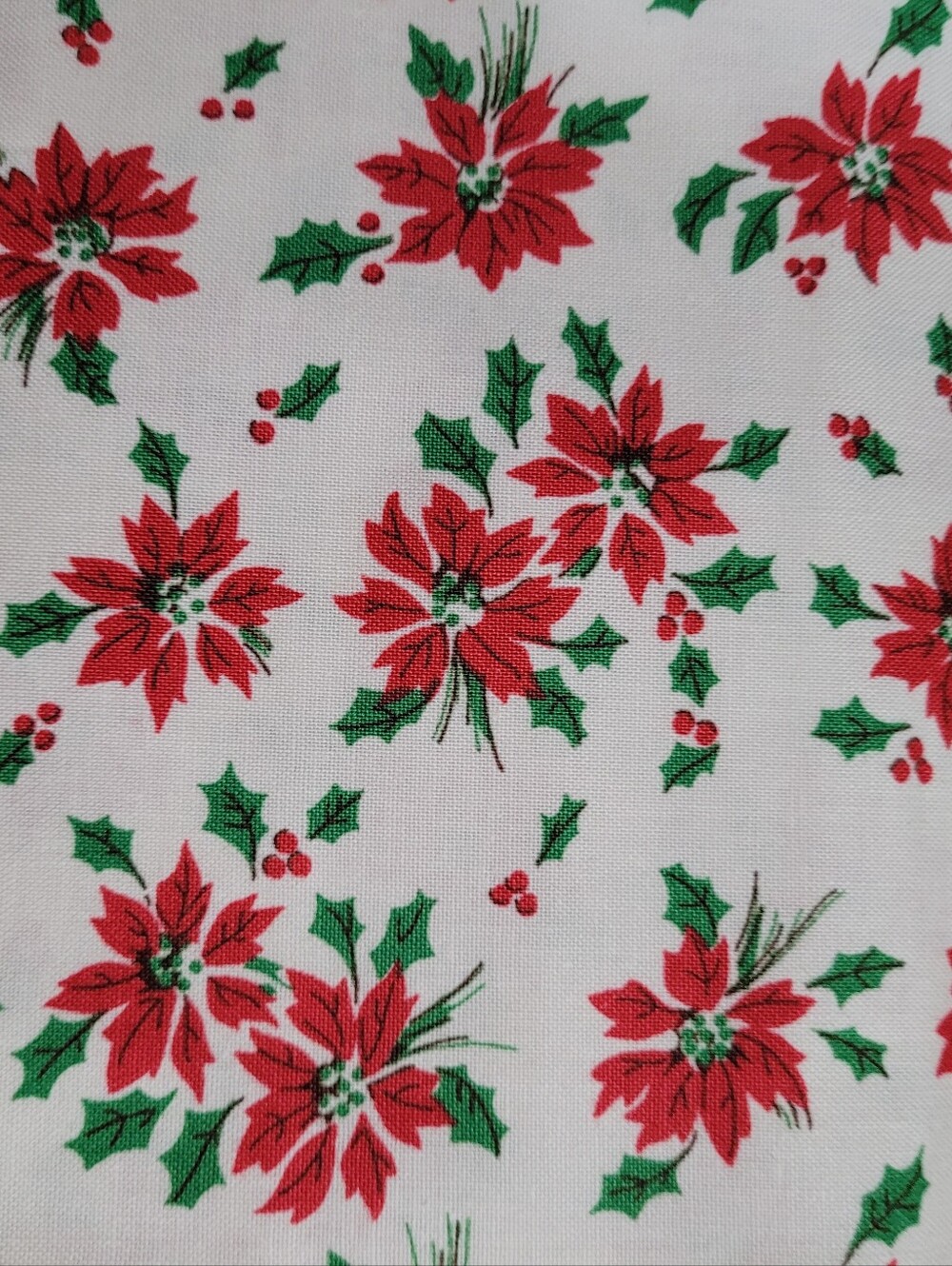 Back Porch Prints Kaye England Holiday Poinsettia Sewing Fabric (0994)